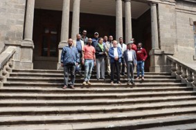 The project’s team in front of the American Ghibbi building